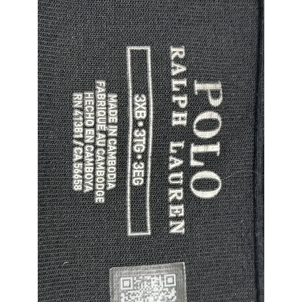 Polo Ralph Lauren Jacket Mens 3XB Black Double Knit Bomber Tech Performance
